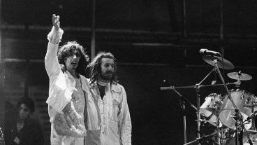 Fito Páez y Juan Carlos Baglietto, dos de los protagonistas de una noche histórica.