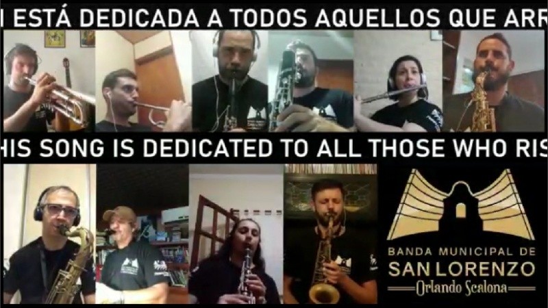 El video, con dedicatoria en español y en inglés.