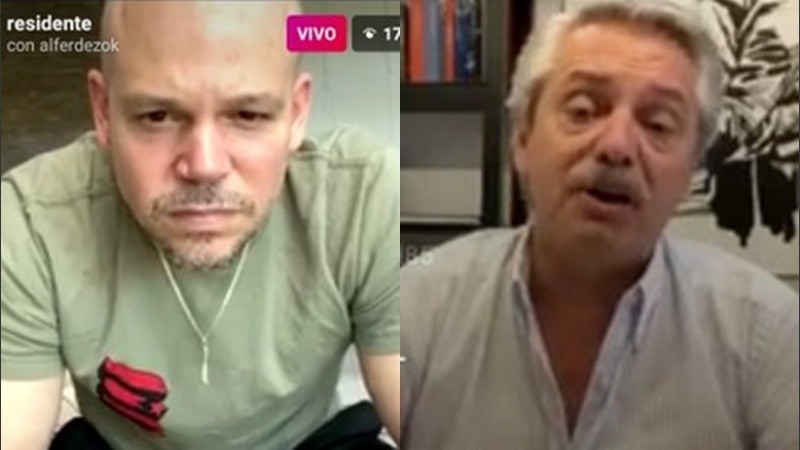 Renés Pérez dialogó con Alberto Fernández.