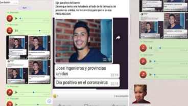 Captura de los chats en los que se hablaba del muchacho.