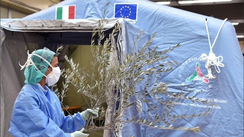 Un domingo de ramos en Turín, atravesado por la pandemia.