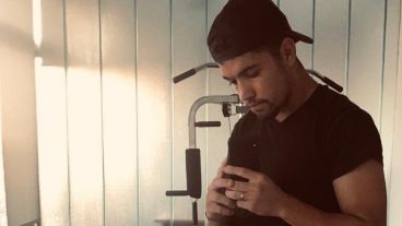 Fede Martínez y una foto en las redes sociales de su trabajo en casa.