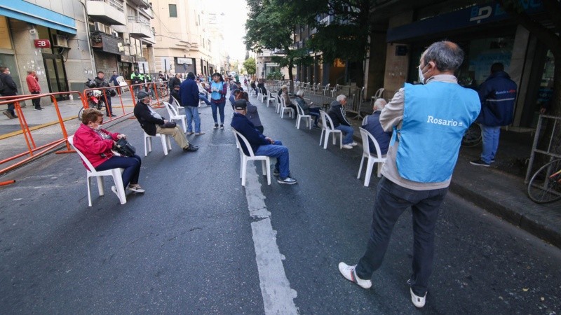 Postales del microcentro de la ciudad este miércoles por la mañana.