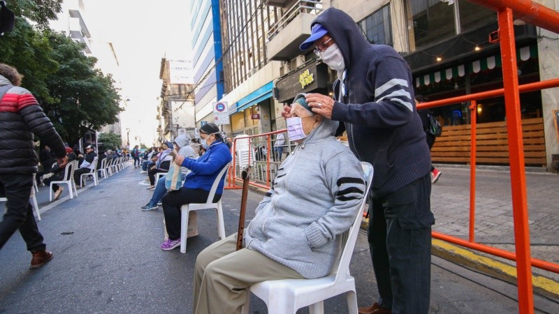 Postales del microcentro de la ciudad este miércoles por la mañana.