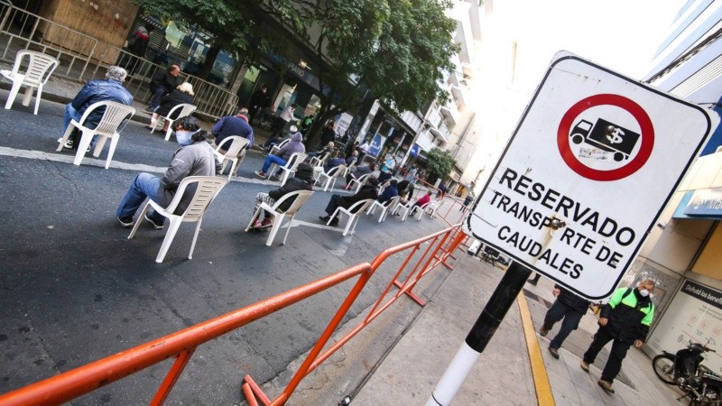 Postales del microcentro de la ciudad este miércoles por la mañana.