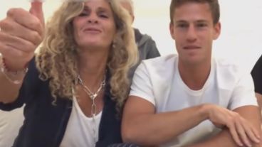 Diego Schwartzman y su mamá, Silvina, en "Bienvenidos a bordo".
