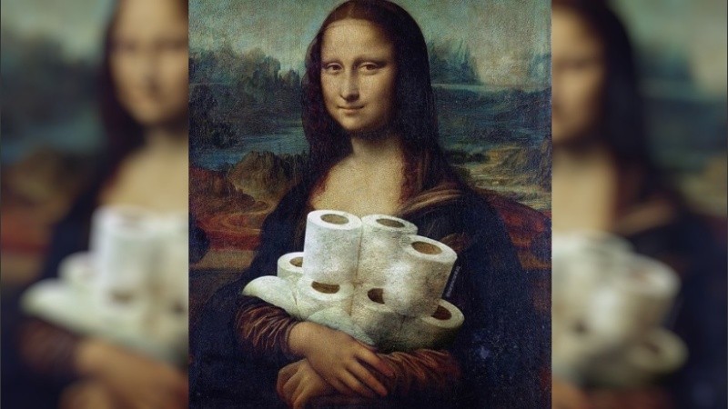 Mona Lisa con papel higiénico, entre las obras de 