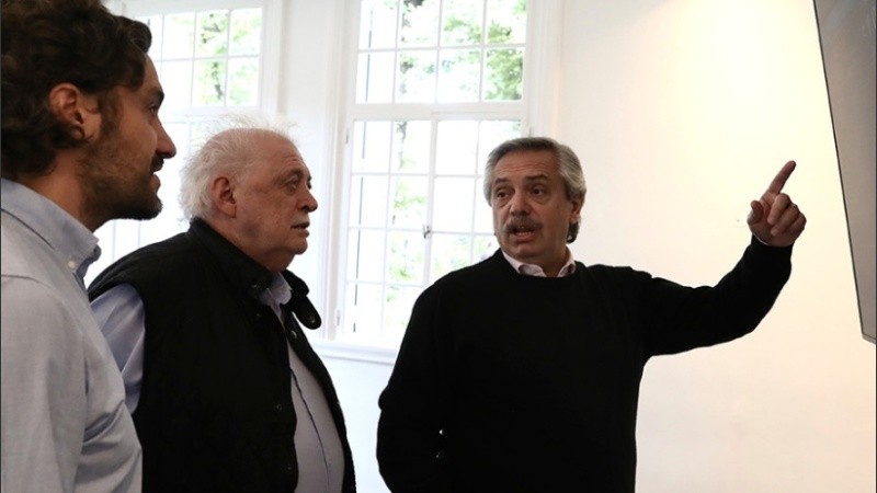 Fernández se reunió en la Residencia de Olivos con varios ministros este jueves. 