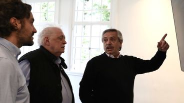 Fernández se reunió en la Residencia de Olivos con varios ministros este jueves.