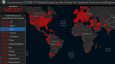 El mapa de Johns Hopkins sigue las estadísticas de la pandemia online.