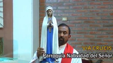 Un Vía Crucis distinto: las imágenes de la ceremonia online.