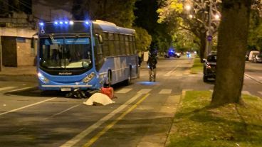 La escena del accidente fatal en avenida Francia.