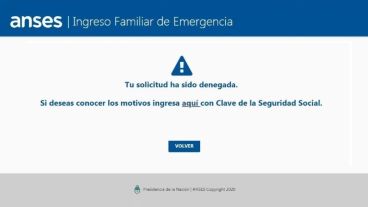 "Tu solicitud ha sido denegada", el mensaje para los que no calificaron.