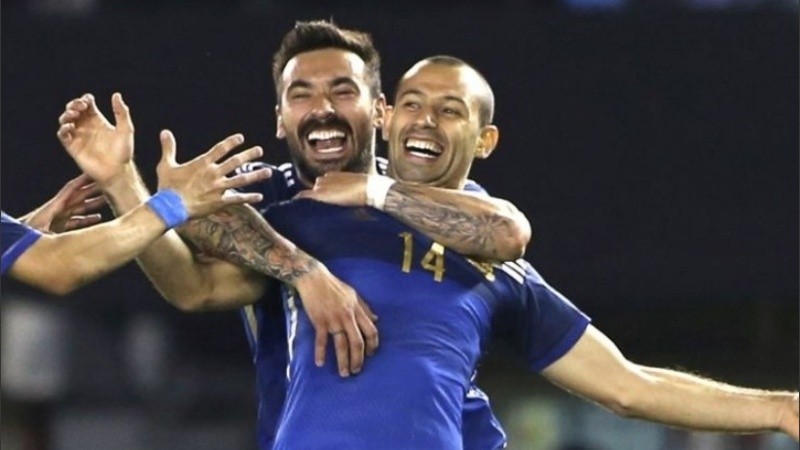 Pocho y Masche, compañeros y amigos en la selección.