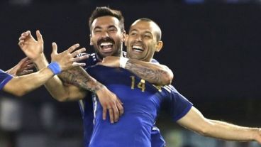 Pocho y Masche, compañeros y amigos en la selección.