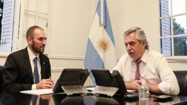 El presidente Alberto Fernández y el ministro de Economía Martín Guzmán.