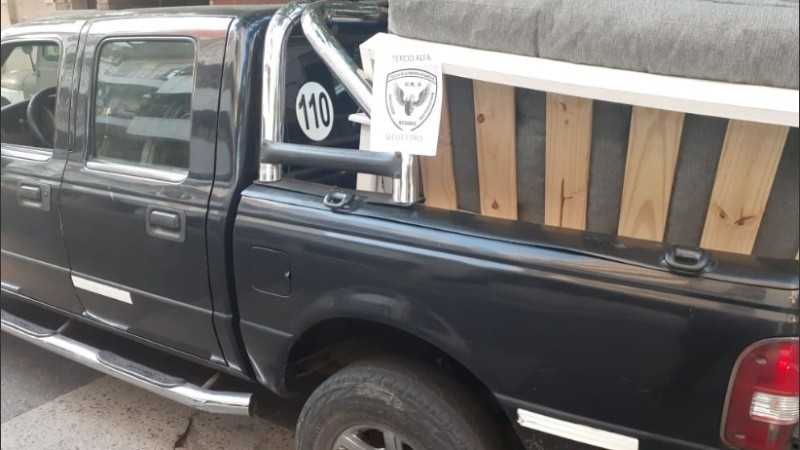 La camioneta también quedó secuestrada en la comisaría 2ª.