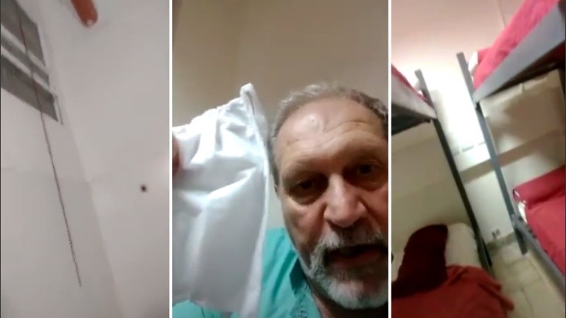 El médico grabó un video en el que denuncia condiciones precarias de trabaio. 