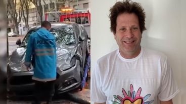 Así quedó el Ford Mustang del Bebe tras el impacto.