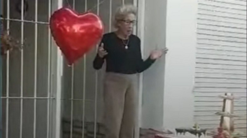 Mireyra y la emoción del festejo. 