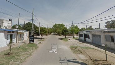 Aurora al 3800, la cuadra donde ocurrió la balacera.