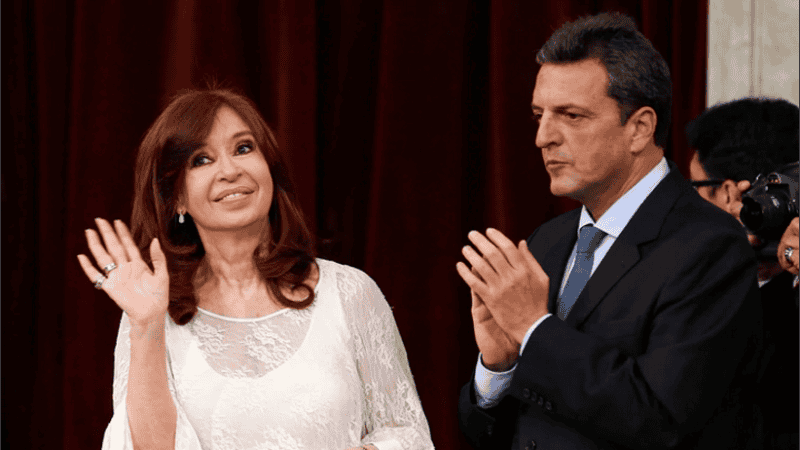 Cristina, titular del Senado nacional, y Massa, de Diputados.