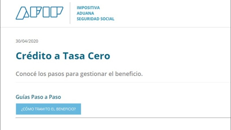 El sitio web de Afip tuvo alta demanda este lunes.