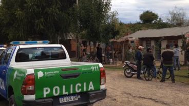 La casa de Fernández y su presunto femicida.