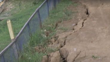 La grieta en la zona norte de la ciudad.