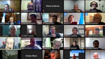 Videoconferencia entre Fisfe, industriales santafesinos y funcionarios de Industria de Nación y provincia de Santa Fe.