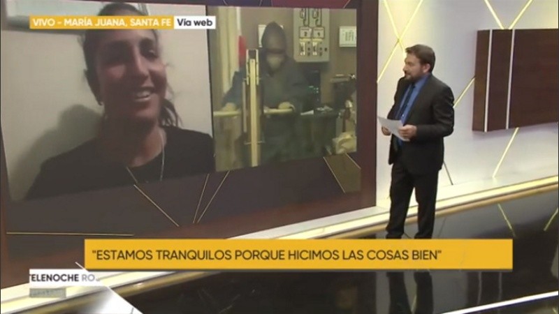 Batiana en diálogo con Telenoche (El Tres). 