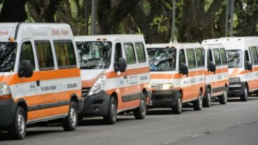 Los transportistas escolares, entre los que no pudieron facturar aún.