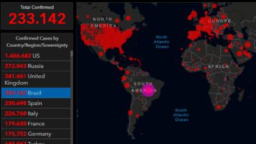 El mapa online de la pandemia.