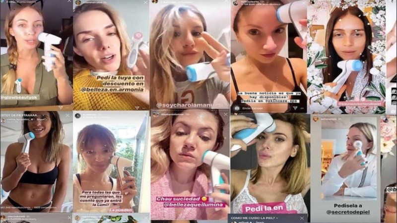 Algunas de las famosas que promocionaban la marca. 