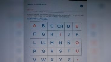 El material distribuido por el Ministerio de Educación de Santa Fe.