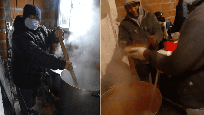 La olla popular en Travesía y Sorrento.