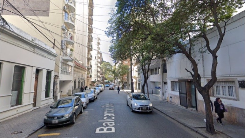 La cuadra en la que se hizo el procedimiento en el centro de Rosario. 