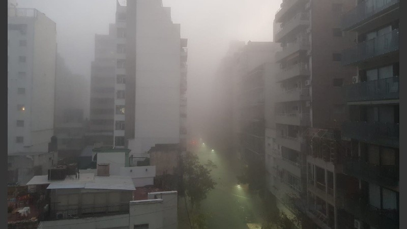 Así se vio el centro esta mañana.