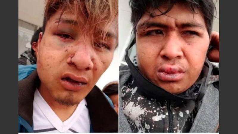 Los rostros de las víctimas, marcados por los golpes.