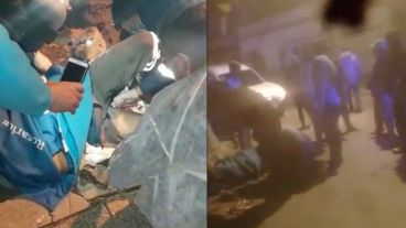 El joven de 28 años fue compensado en el lugar y trasladado en ambulancia.