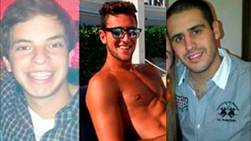 Leandro Del Villar, Luciano Mallemaci y Ezequiel Quintana, los tres jóvenes acusados de abuso sexual en manada.