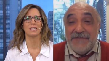 Sandra Borghi, conductora de Nosotros a la mañana, y el doctor Luis Cámera,