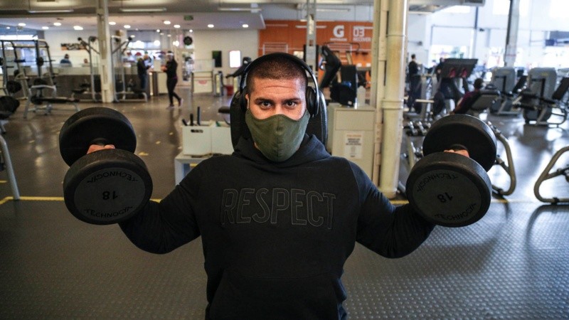 La rurina de muchos en uno de los gimnasios de Rosario.