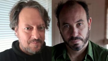 Los actores y directores teatrales Cristian Marchesi y Matían Martínez.