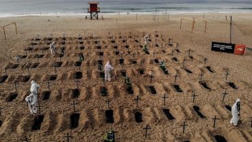 La protesta fue organizada por la ONG Río de Paz, vinculada a la ONU.