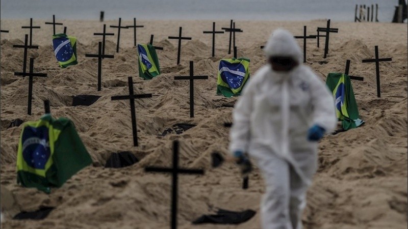 La protesta fue organizada por la ONG Río de Paz, vinculada a la ONU.