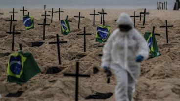 La protesta fue organizada por la ONG Río de Paz, vinculada a la ONU.