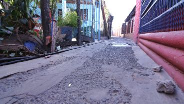 El pasillo en el que asesinaron a la madre de Berraco.