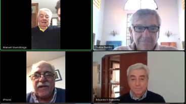 Acorde a los tiempos, el Vasco celebró por Zoom.