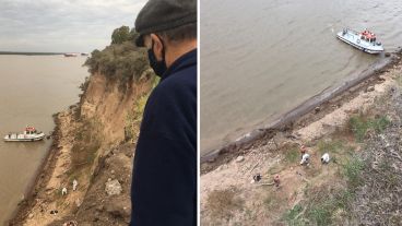 Alberto Perassi observó desde la barranca el trabajo del EAAF.